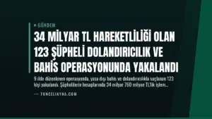 34 Milyar TL Hareketliliği Olan 123 Şüpheli Dolandırıcılık ve Bahis Operasyonunda Yakalandı