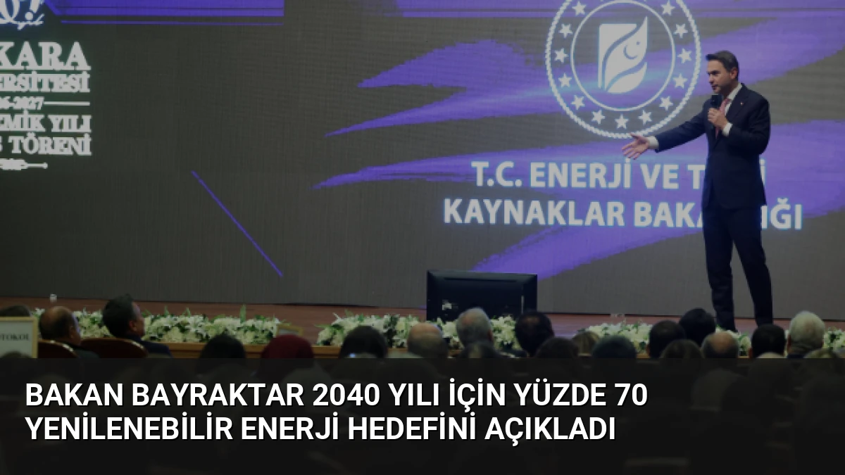 Bakan Bayraktar 2040 Yılı İçin Yüzde 70 Yenilenebilir Enerji Hedefini Açıkladı