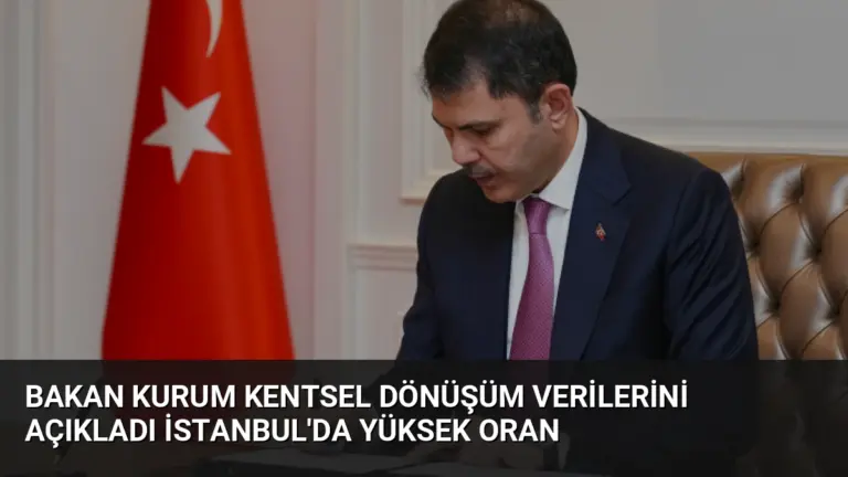 Bakan Kurum Kentsel Dönüşüm Verilerini Açıkladı İstanbul’da Yüksek Oran
