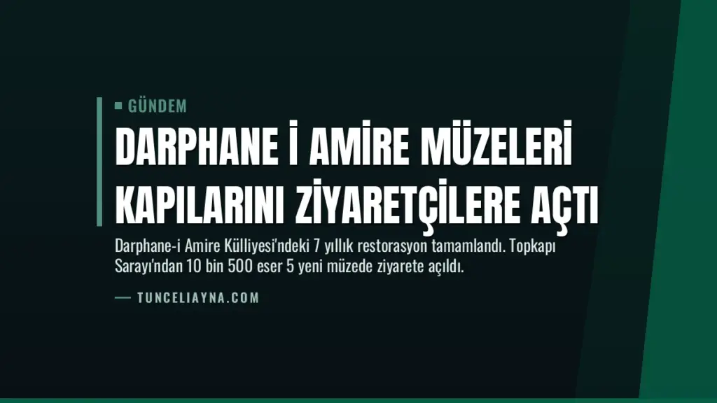 Darphane i Amire Müzeleri Kapılarını Ziyaretçilere Açtı