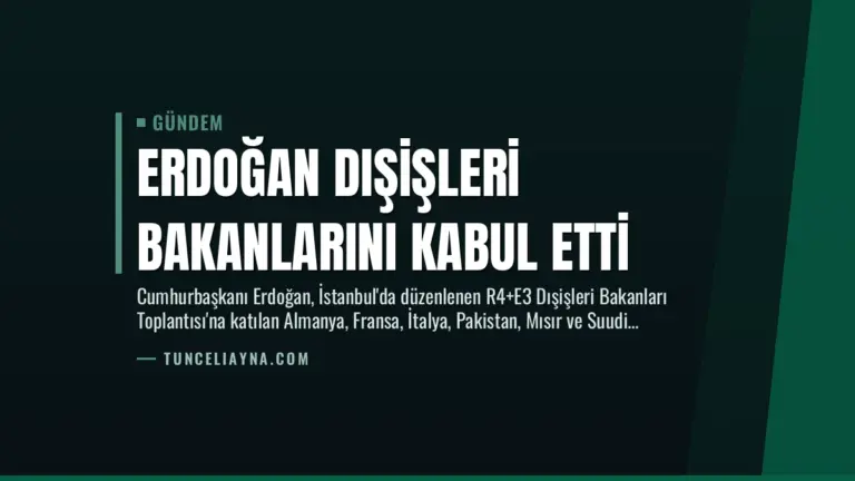 Erdoğan Dışişleri Bakanlarını Kabul Etti
