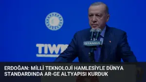 Erdoğan: Milli Teknoloji Hamlesiyle Dünya Standardında Ar-Ge Altyapısı Kurduk