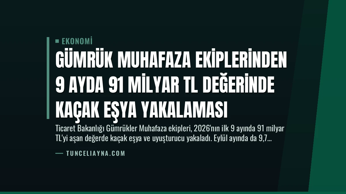Gümrük Muhafaza Ekiplerinden 9 Ayda 91 Milyar TL Değerinde Kaçak Eşya Yakalaması