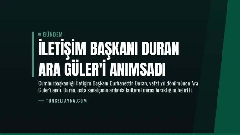 İletişim Başkanı Duran Ara Güler’i Anımsadı