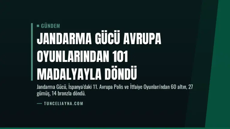 Jandarma Gücü Avrupa Oyunlarından 101 Madalyayla Döndü