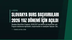Slovakya Burs Başvuruları 2026 Yaz Dönemi İçin Açıldı