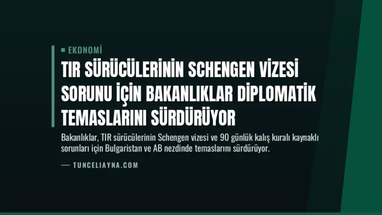 TIR Sürücülerinin Schengen Vizesi Sorunu İçin Bakanlıklar Diplomatik Temaslarını Sürdürüyor