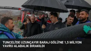 Tunceli’de Uzunçayır Baraj Gölü’ne 1,5 Milyon Yavru Alabalık Bırakıldı