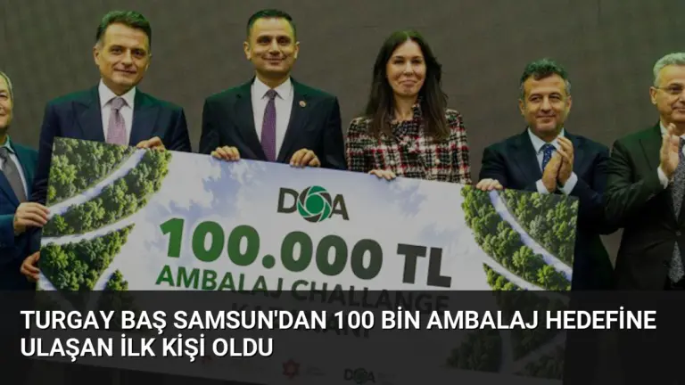 Turgay Baş Samsun’dan 100 Bin Ambalaj Hedefine Ulaşan İlk Kişi Oldu