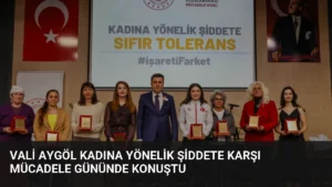 Vali Aygöl Kadına Yönelik Şiddete Karşı Mücadele Gününde Konuştu